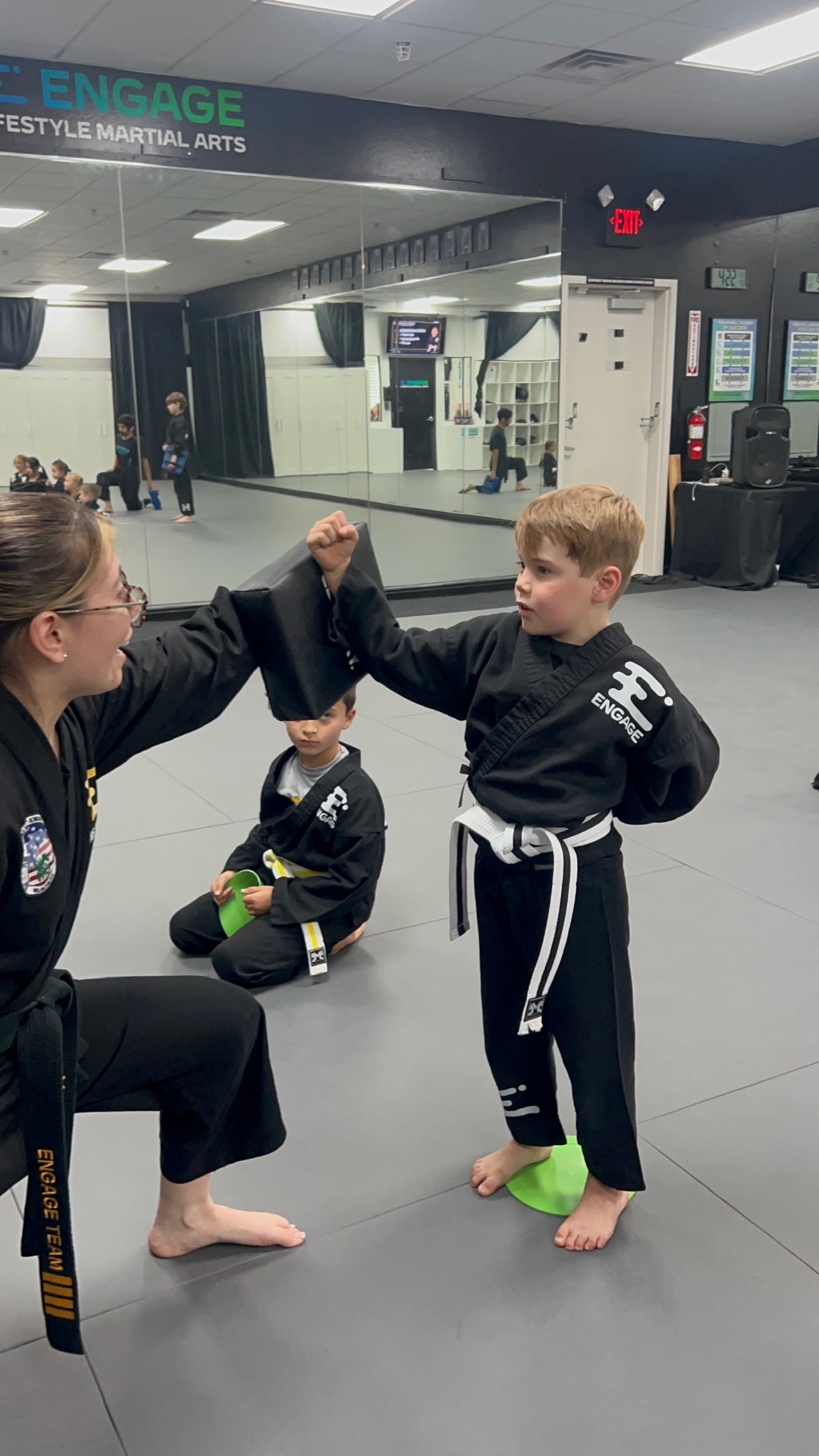 Coach training with young NINJA